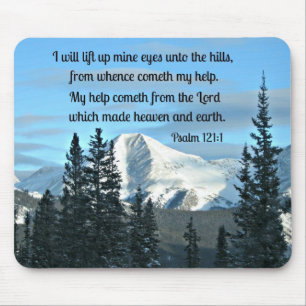 Psalm 121:1 Ich werde meine Augen hochheben... Mousepad