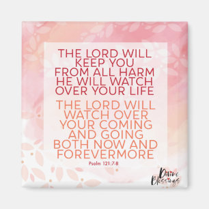 Psalm 121:7-8 Der Herr wird euch von allen Happen  Magnet