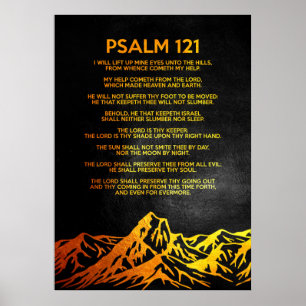Psalm 121 Bibelverse Poster