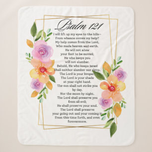 Psalm 121 Geometrischer Rahmen für Blumen Sherpadecke