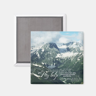 Psalm 121 werde ich meine Augen zu den Hügeln hoch Magnet