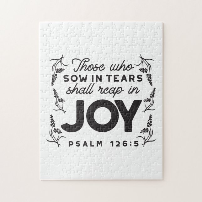 Psalm 126:5 Scripture Typography – Reap in Joy (Vertikal)