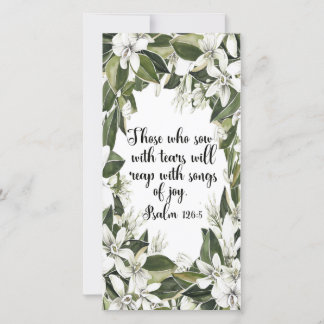 Psalm 126:5, Watercolor Scripture Lesezeichen