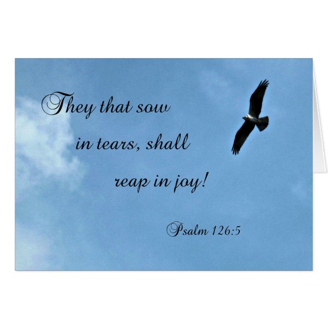 Psalm 126:5 Wer in Tränen sät, wird ernten... (Vorderseite (Horizontal))
