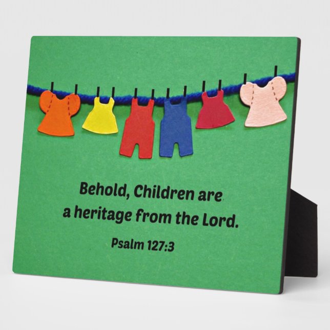 Psalm 127:3 Siehe, Kinder sind ein Erbe... Fotoplatte (Seite)