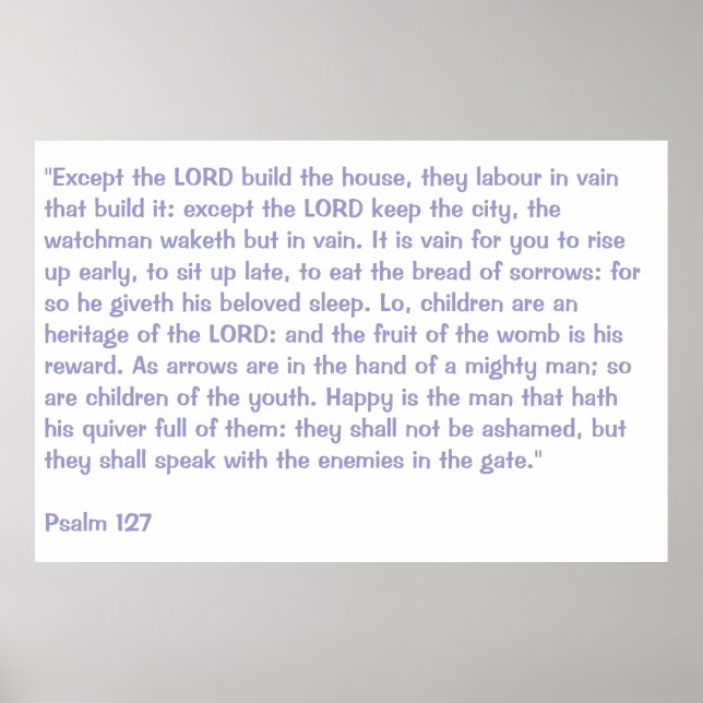 Psalm 127 poster (Vorne)
