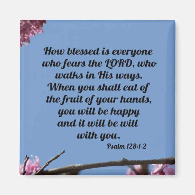 Psalm 128:1-2 magnet (Vorne)