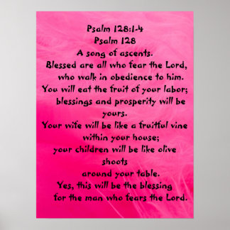 Psalm 128:1-4 poster