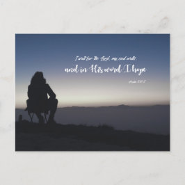 Psalm 130:5 - Ich warte auf den Herrn Postkarte
