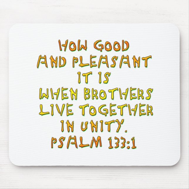 Psalm 133:1 mousepad (Vorne)