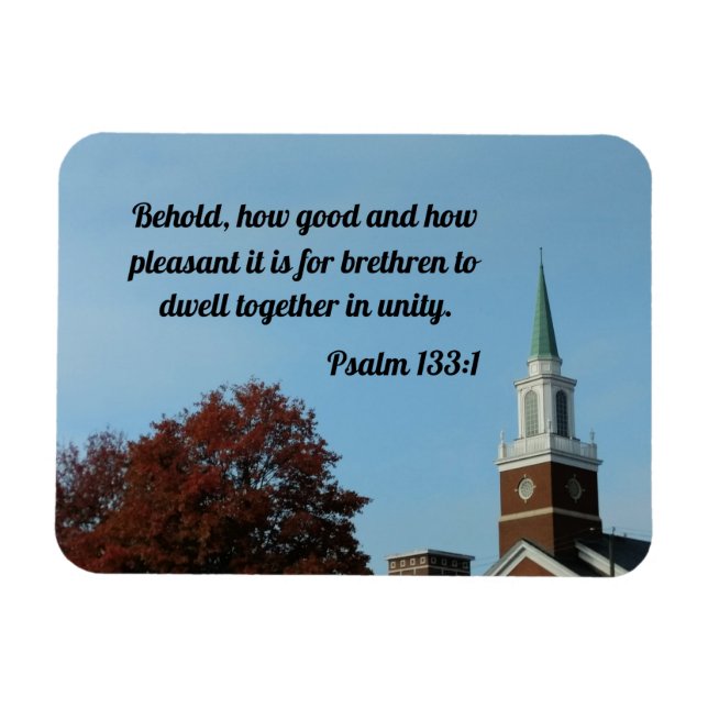 Psalm 133:1 Siehe, wie gut und wie angenehm Magnet (Horizontal)