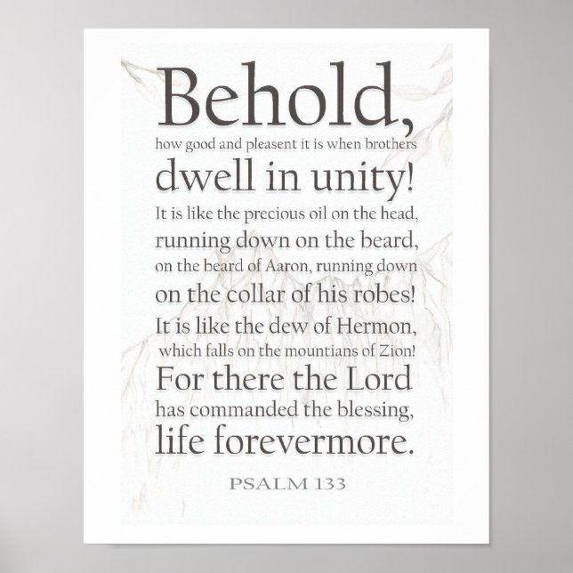 Psalm 133 poster (Vorne)