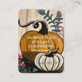 Psalm 136:1 "Give danke" Scripture Business Cards Visitenkarte