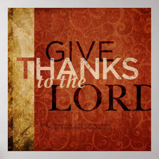 Psalm 136:1 poster
