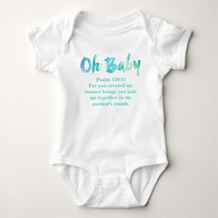 Psalm 139,13 Denn du hast meine innersten Teile ge Baby Strampler