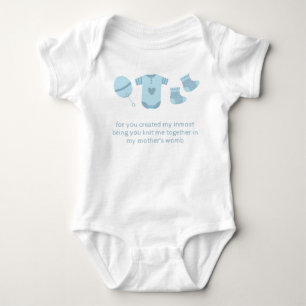 Psalm 139:13 Denn du hast meine innersten Teile ge Baby Strampler