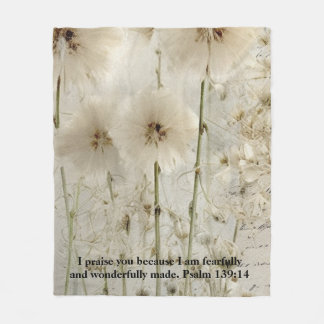 Psalm 139: 14 Fleece-Decke Fleecedecke