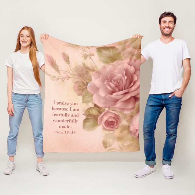 Psalm 139: 14 Fleece-Decke Fleecedecke (Beispiel)