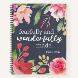Psalm 139:14 - Furchtbar und wunderbar gemacht Notizbuch