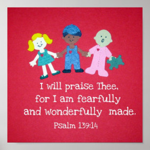Psalm 139:14 poster