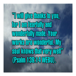 Psalm 139:14 WEBU Poster