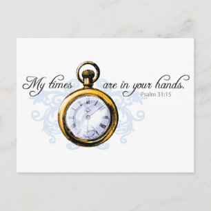 Psalm 13:15 - Antike Uhr und Verzierungen Postkarte