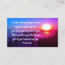 Psalm 143:8 Ich habe mein Vertrauen in You Bible V