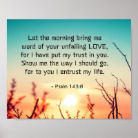 Psalm 143:8 Wort Ihrer unermüdlichen Liebe