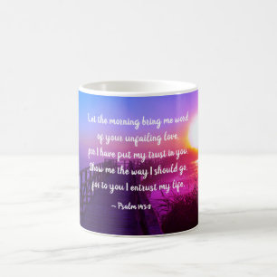 Psalm-143:8 zeigen mir die Weise, Bibel-Vers Kaffeetasse