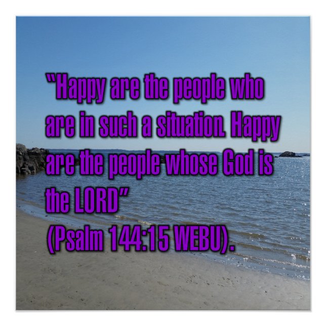Psalm 144:15 WEBU Poster (Vorderseite)