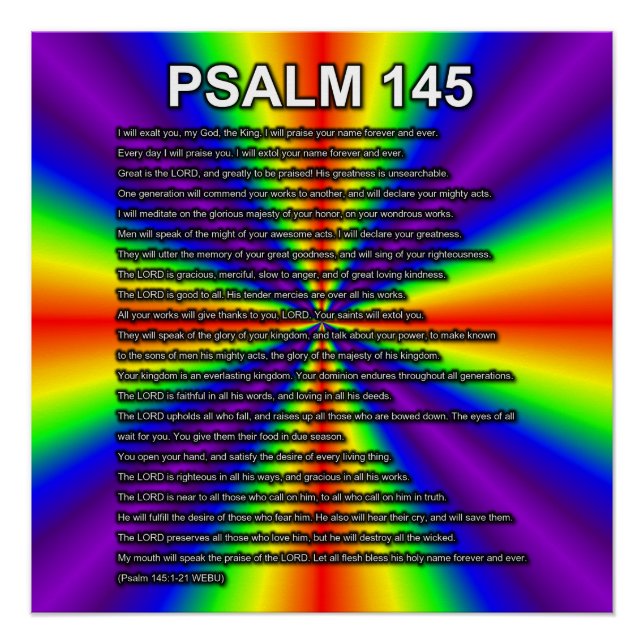 Psalm 145:1-21 WEBU Poster (Vorderseite)