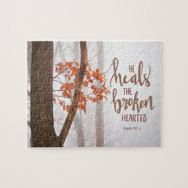 Psalm 147:3 Er heilt den gebrochenen Herzen (Horizontal)