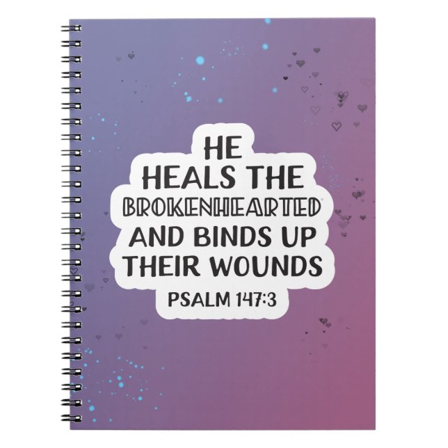 Psalm 147:3 notizblock (Vorderseite)