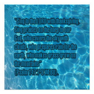 Psalm 147:7-8 WEBU Poster
