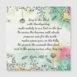 Psalm 147:7-9 magnetkarte