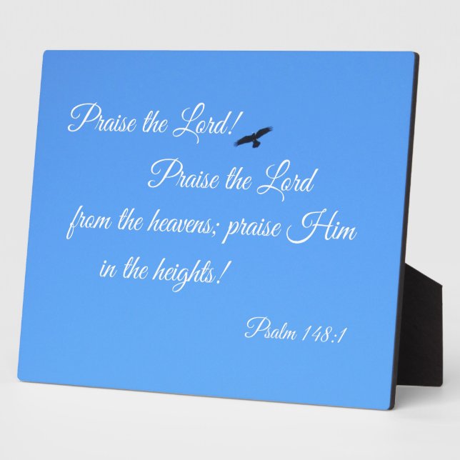 Psalm 148:1 Lob den Herrn! Fotoplatte (Seite)