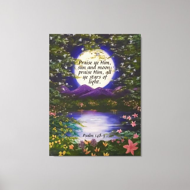 Psalm 148:3 Canvas Print Leinwanddruck (Vorderseite)