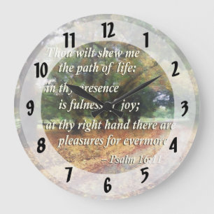 Psalm 16:11 Du zeigst mir den Weg Große Wanduhr