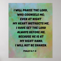 Psalm 16:7-8 I Lob Gott Bibel Verse