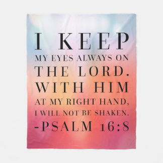 Psalm-16:8 Bibel-Zitat Fleecedecke