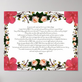 Psalm 16, Bibelverse, Wanddekoration Poster