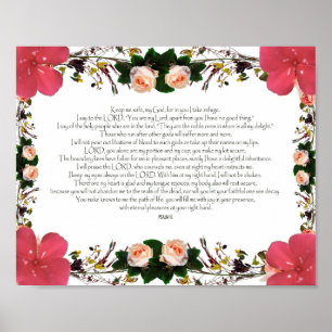 Psalm 16, Bibelverse, Wanddekoration Poster