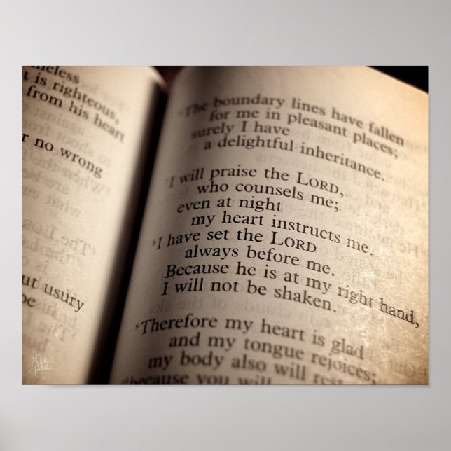 Psalm 16 Print Poster (Vorne)