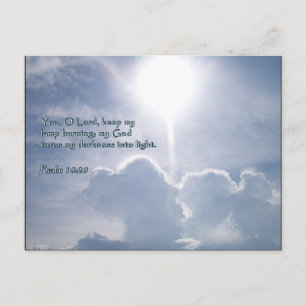 Psalm 18:28 Schleuderwolken Postkarte