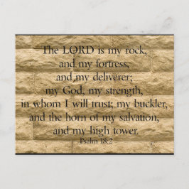 Psalm 18:2 Der Herr ist mein Felsen und meine Fest Postkarte