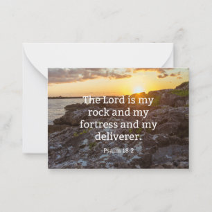 Psalm 18:2, Schriftzeichen Mitteilungskarte