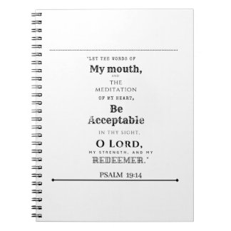 Psalm 19:14 Spiral Foto Notebook Notizblock
