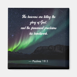 Psalm 19:1 Aurora Borealis und Sterne Magnet
