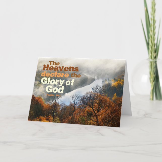 Psalm 19:1 Bibel Verse Glory of God Greeting Card Karte (Vorderseite)