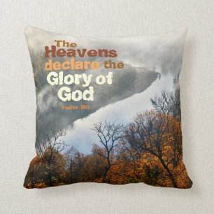 Psalm 19:1 Schrift Himmel verkünden Ruhm Gottes Kissen